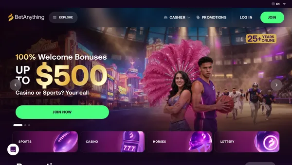 BetAnything sportsbook interface