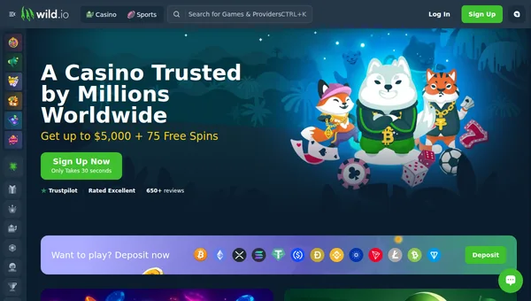 Wild.io sportsbook interface